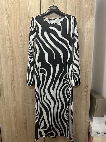 jean paul gaultier majica: Haljina sa zebra printom – S.T.L, veličina M - Dugi rukavi - Okrugli — 4