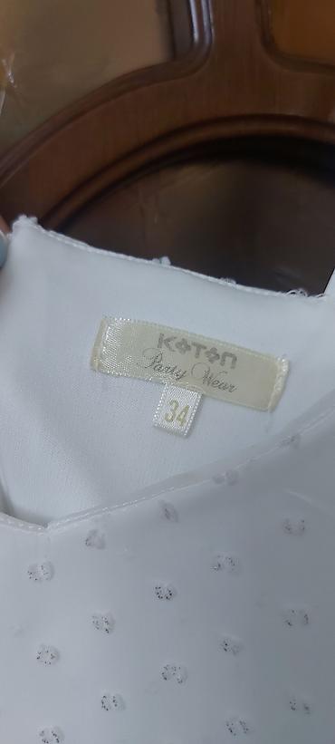 ag etek: Koton Party Wear ağ qısa don - Rəng: ağ - Ölçü: 34 (etiketdə — 3