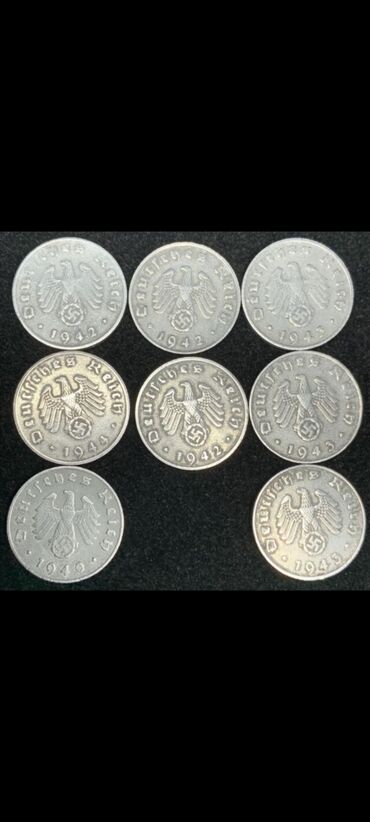 gümüş qaşıq alıram: Alıram 3-4 manata 1,2,5,10 reyxspfenniqləri illər 1940-1945