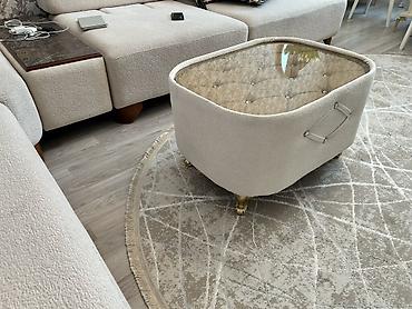 jurnalin masa: Şık salon üçün dekorativ kofe/çay masası - Dizayn: Oval-kvadrat — 3
