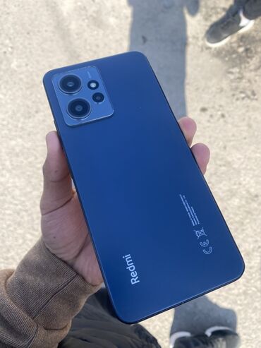 телефон бу ми: Redmi, Redmi Note 12, Б/у, 256 ГБ, цвет - Черный, 2 SIM