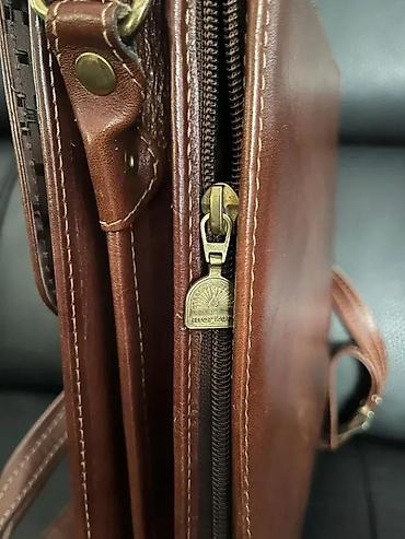 Torbe: Kožna poslovna torba Marko – tamno braon - Materijal: prirodna goveđa — 3