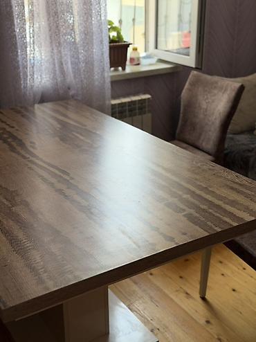 acilan stollar: Mətbəx/Qonaq otağı üçün masa - Üst hissə: ağac teksturalı laminat — 5