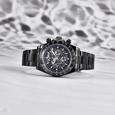 Ručni satovi: PAGANI DESIGN PD-1777 Skeleton - 40mm - Crna PAGANI DESIGN PD-1777 — 12