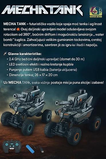 avion igracka za decu: MECHA TANK – daljinski upravljano vozilo-tenk za akciju na svim — 3