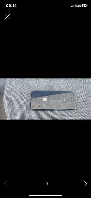 китайский айфон: IPhone Xs, Колдонулган, 64 ГБ, Jet Black, Кулакчындар, Заряддоочу түзүлүш, Коргоочу айнек, 76 %