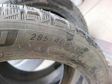 Шины: Шины 285 / 40 / R 22, Зимняя шипованная, Б/у, Пара, Внедорожные (АТ/МТ), Германия, Michelin — 3