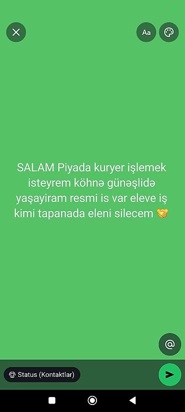 günlük kurye iş ilanları: İŞ AXTARILIR — 1