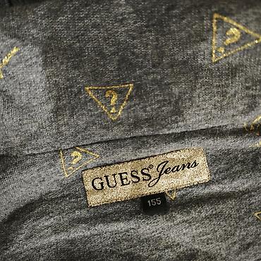 nike tech flecce: Женская худи Guess premium - Цвет: темно‑серый меланж с золотистым — 9