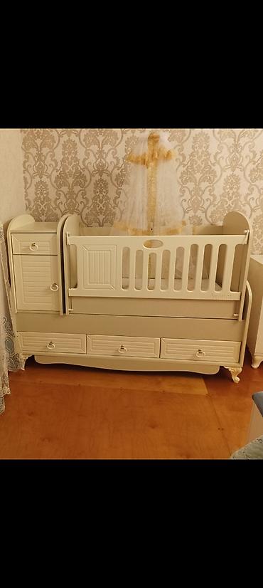 beşik tülü: Uşaq beşiyi – çoxfunksiyalı kombi model - Rəng: krem/ivori tonlarında — 1