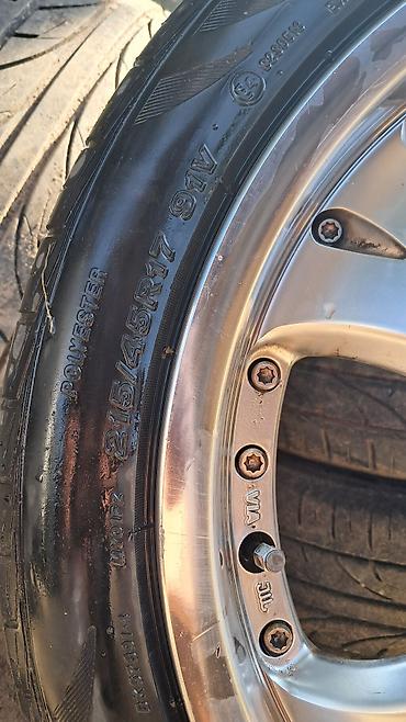 r17 honda: Комплект литых дисков с шинами. Характеристики по фото: - Размер шин — 2