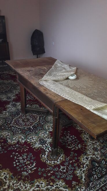 stol stul 2 ci əl: Qonaq masası, İşlənmiş, Açılan, Kvadrat masa