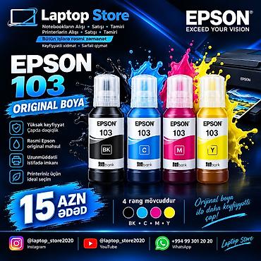 epson 805: 🖨️ EPSON ORIGINAL BOYA — 1 ƏDƏD 15 AZN 🔥 Printeriniz üçün orijinal — 1