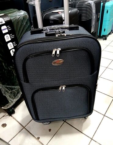 Çamadanlar: Material: Parça/ABS plastik Rəng: Qara, açıq yaşıl, boz, çəhrayı, açıq — 9