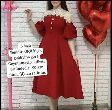 cins: Qadın geyimləri və hamilə şalvarı – S ölçü 1) Qırmızı don - Rəng — 1