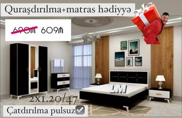 tek neferlik kravatlar: Yataq dəsti Sifarişlə və yeni Qiymət : 609₼ Dəstə daxildir: Dolab