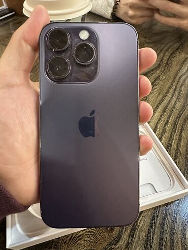 Apple iPhone: IPhone 14 Pro, Б/у, 512 ГБ, Deep Purple, Коробка, 87 %