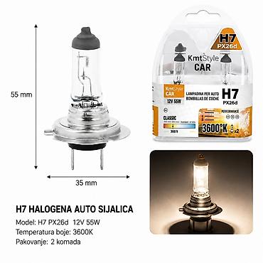 KMT H7 halogena sijalica za automobil, bela 2000225 Opis: - Tip: H7