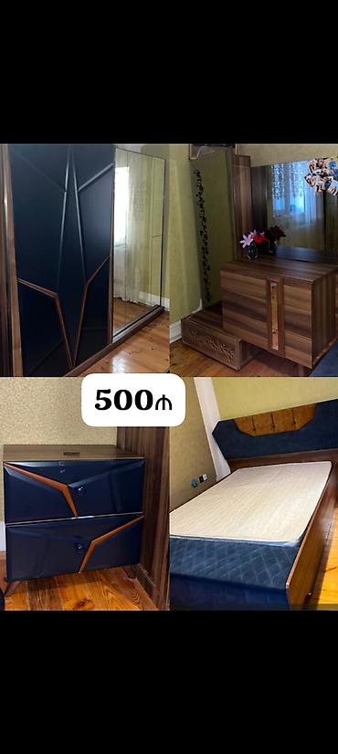 am şekilleri: YATAQ DESTİ 500₼. Matras var,baza yoxdur amma karkasın altına eşya — 1