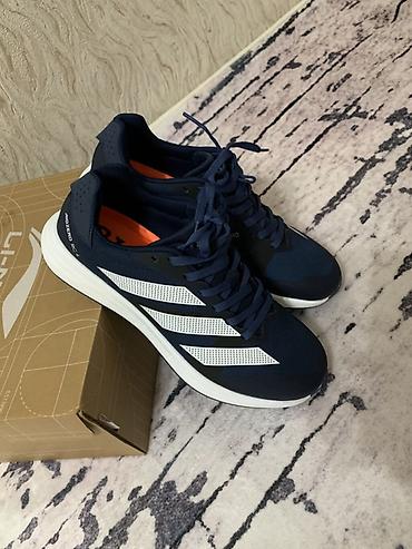 Мужские кроссовки, 41.5, 42, Adidas, Новый, цвет - Синий, Бесплатная доставка