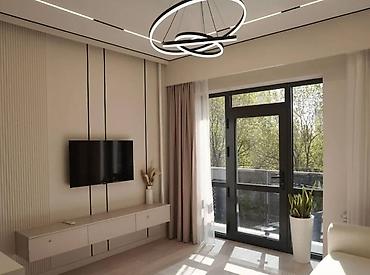 крейсер жк: 2 комнаты, 77 м², Асанбай мкр Элитка, 2 этаж, Дизайнерский ремонт — 1