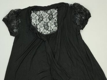 czarne t shirty damskie w serek: Kardigan, Atmosphere, XL, stan - Dobry