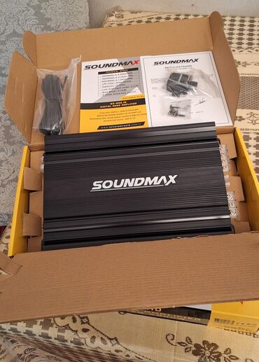 sound: SoundMax 600.1D monoblok tezedi qiymet 1 mala mexsusdu