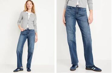 джинсы 30 размер: Прямые, Old Navy, Высокая талия
