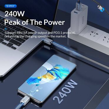 Digər kompüter aksesuarları: ⚡ ORICO 240W PD USB-C Kabel – Ultra sürətli enerji və görüntü -da lalafo.az — 10 Digər kompüter aksesuarları: ⚡ ORICO 240W PD USB-C Kabel – Ultra sürətli enerji və görüntü — 10