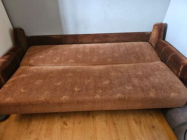mehanizam za trosed: Three-seat sofas, Textile, color - Brown, New