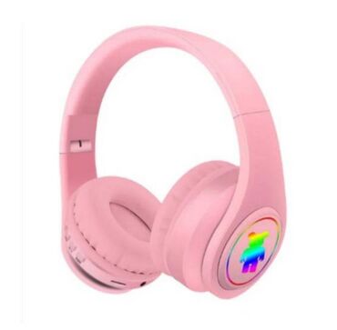 Audio: BT slušalice LED 6D zvuk - ROZA boja Opis: Bluetooth slušalice
