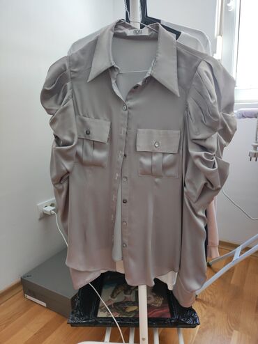 čipkaste bluze: Mona, S (EU 36), Single-colored, color - Grey