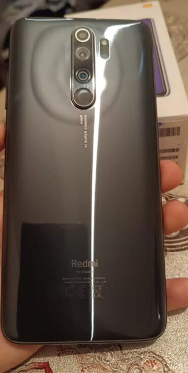 сотовый телефон fly ezzy trendy: Xiaomi Redmi Note 8 Pro, 64 ГБ, цвет - Серый, 
 Сенсорный, Отпечаток пальца, Беспроводная зарядка