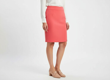 czerwone olowkowa spódnice: Women`s skirt, size XL