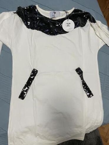 tunike za punije žene: L (EU 40), Cotton, Single-colored, color - White
