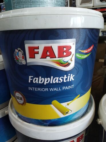 краска для стен: Akril Boya FAB, İç işlər üçün, rəng - Göy
