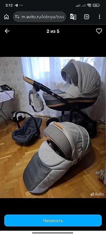 коляска graco: Коляска, цвет - Серебристый, Б/у — 2