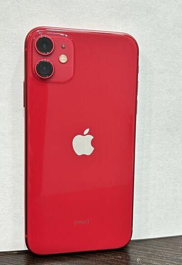 чехол iphone 11: IPhone 11, Б/у, 128 ГБ, Красный, Наушники, Чехол, Коробка, 84 %