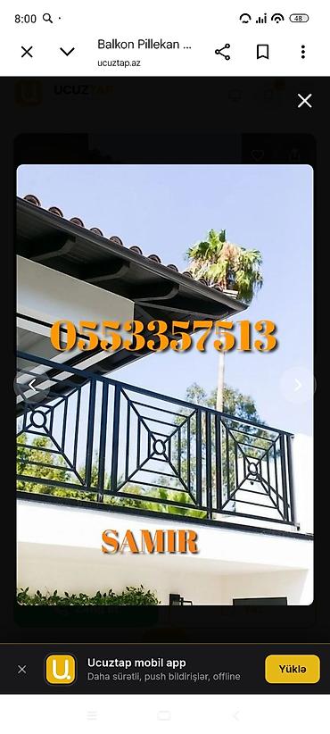 giper topdan satis: Balkon məhəccəri, Alüminium — 9