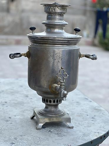 qədim samovar satisi: Qədimi Samovar Tula zavodu medalları üzərində 10-Litr təmiz Latundan — 4
