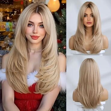 Aksesoari za kosu: Perike – više stilova i boja - Dugi modeli sa šiškama: prirodno — 11