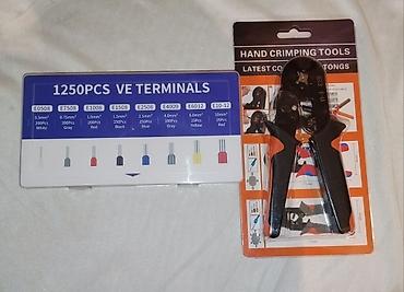 ratchet: Elektrik sıxma dəsti – əl pres aləti + 1250 ədəd ferrul ucluqlar (VE — 2