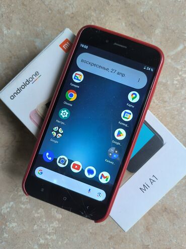 Xiaomi: Xiaomi, Mi A1, Б/у, 64 ГБ, цвет - Черный, 1 SIM, 2 SIM