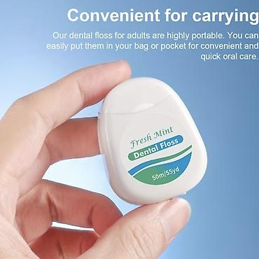 yeməli gil: Fresh Mint Dental Floss – nanə ətirli diş sapı - Uzunluq: 50 m / 55 — 4