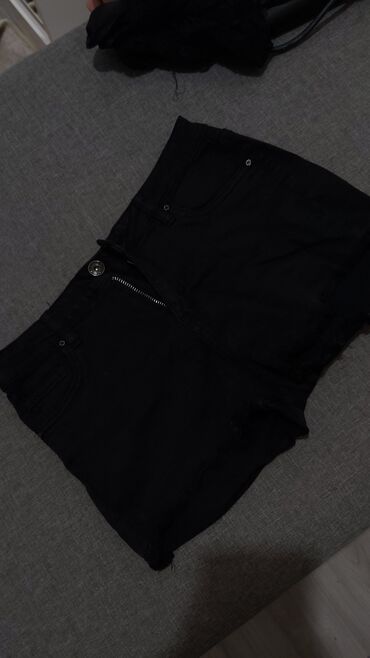 pantalone na tregere za trudnice: XS (EU 34), Jeans, color - Black, Single-colored