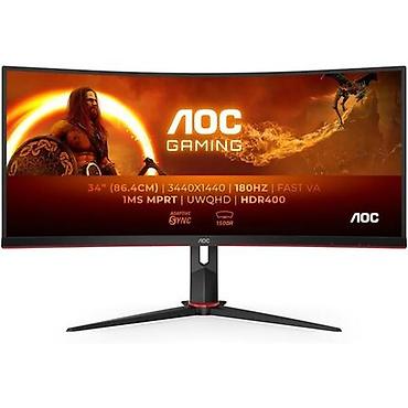 logitech 920: Монитор, AOC, Б/у, 33" - 34" — 1
