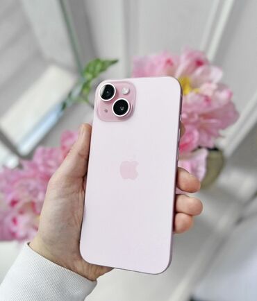 айфон 16 розовый: IPhone 15, Колдонулган, 128 ГБ, Күлгүн, Коргоочу айнек, Куту, Каптама
