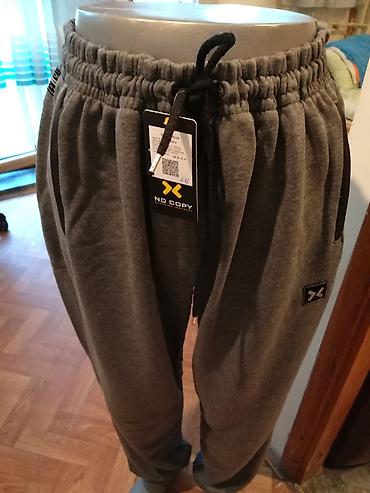 pantalone sa na: Kvalitetna muska pamucna trenerka donji deo No Copy Veliki broj 6XL — 5