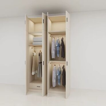 стеной шкаф: Распашной, 3 двери Прямой шкаф, Гардеробный шкаф