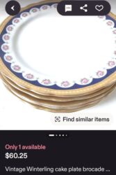 Ostali antikviteti: Tenjiri desertni winterling 1950g + Nemacka. Desertni tanjiri bez — 2